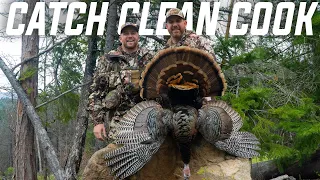 Gobbler DOWN! {Catch Clean Cook} EPIC TURKEY HUNTING