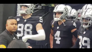 BEST RAIDERS pregame video. Derek Carr &Darren Waller take field vs. Bears - GETS GREAT 3:40 IN!