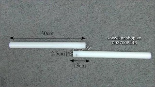 Kích thước thực của côn nhị khúc tiện tròn khớp xoay Inox | www.kanshop.vn