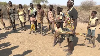 Men From Hadzabe Tribe Introduce Themselves Using Their Clicking Language