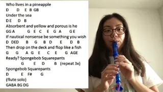 How to Play the Spongebob Flute Solo