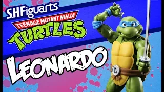 SHFiguarts Bandai Teenage Mutant Ninja Turtles Cartoon Leonardo Action Figure Unboxing Review