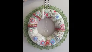 SOLD - Lovely No Sew Patchwork Wreath Tutorial - jennings644 - Teacher of All Crafts