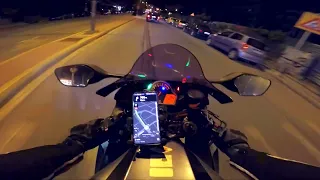 Athens Fast Night Mountain Ride | GoPro CBR1000RR POV Greece + Exhaust Sound