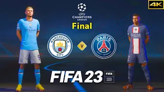 FIFA 23 - MANCHESTER CITY vs. PSG - UEFA Champions League Final - Haaland vs. Mbappé - PS5™ [4K]
