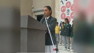 Head girl and head boy nominee speech at Delhi World Public School, Dhar