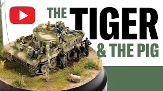 Creating a small vignette for the TIGER 1 - Full TUTORIAL. Basic Landscaping with 3d print figures.