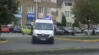 New Renault Master private ambulance responding with siren!