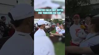 Hamilton calls out Vettel for touching his car 🤣🤣 #formula1driver  #lewishamilton #sebastianvettel