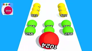 Ball Run 2048 Real Merge ! All Levels Gameplay (1643-1650) android,ios