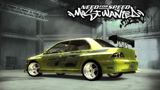 NFS Most Wanted - Mitsubishi Lancer Evolution Brian O'conner Fast and Furious Car (mod tuning)