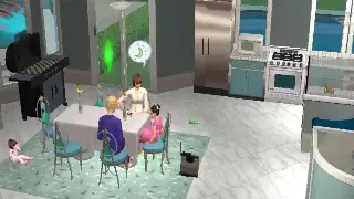 the sims 2 my family has gone crazy! (eating a BBQ baby)