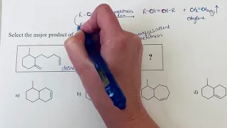 Ring-closing metathesis example