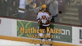 Matthew Knies #89 NCAA Highlights 2022/23 | University of Minnesota