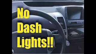 2004-2009 Toyota Prius no dash lights fix!