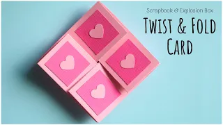 Twist and Fold Card Tutorial | Card Making Ideas for Scrapbook | Explosion Box Card Making