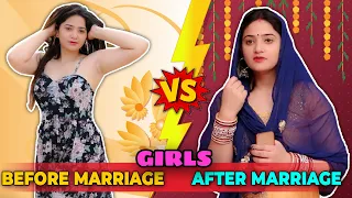 GIRLS LIFE - BEFORE MARRIAGE vs AFTER MARRIAGE || Sibbu Giri