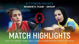 Highlights | Manika Batra (IND) vs Dina Meshref (EGY) | WT Grps | #ITTFWorlds2022