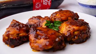 This Sweet and Sticky COCA-COLA CHICKEN tastes unbelievably good...