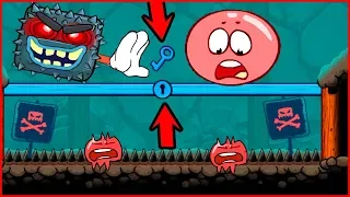 БОСС ЧЕРНЫЙ КВАДРАТ ХОЧЕТ ВЗЯТЬ КЛЮЧ в игре красный шарик про New Red Ball 4. .