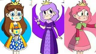 Новые образы королев Мьюни. Обменялись цветами. New queens of mewni dresses. Changed colours.