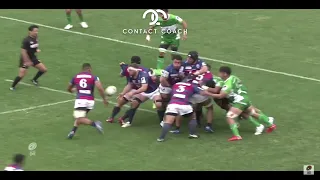 Rugby Try: Lineout Strike Play Using Forwards and Backs