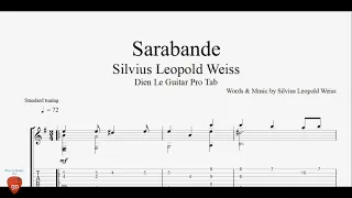 Silvius Leopold Weiss - Sarabande - Guitar Tabs