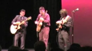 Jan Knutson with Frank Vignola and Vinnie Raniolo-Quizas Quizas Quizas