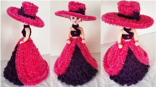 DIY Woolen Doll Dress/How to Decorate a Doll with Wool/DIY Doll Decoration Idea with Wool