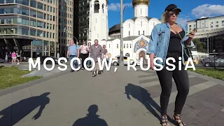Walking around the Business Center White Square, Moscow Russia 4K