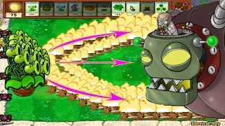 PVZ HACK | Plants Vs Zombies | 99 Threepeater Vs Gargantuar Dr.Zomboss All Zombies