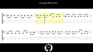 Chuck Berry - Johnny B. Goode {Easy Bass Tab Playthrough}