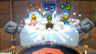 Mario Party 9 Minigames boss Extremely difficult game mode. Peach Vs Luigi Vs Kamek Vs Wario.