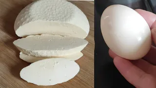 Pour an egg into boiling milk! The easiest way to make cheese at home!