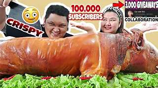 LECHON IN THE PHILIPPINES MUKBANG COLLAB w/ @SearchingBeyondEiynahLurican + 3,000 Giveaways