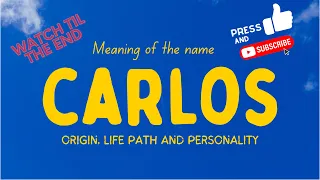 Meaning of the name Carlos. Origin, life path & personality.