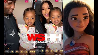 Wholesome: Cardi B & Offset Singing Disney's "Moana" To Their Daughter Kulture!