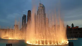 【4K60/Binaural audio】The Dubai Fountain: Sama Dubai