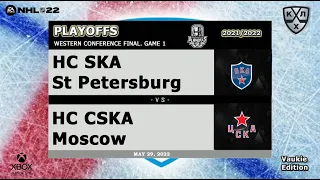 KHL - SKA St Petersburg vs CSKA Moscow - Gagarin Cup - Season 2021/22 - NHL 22