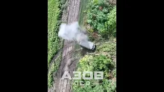 🇺🇦Ukraine UAV dropping a munition on a 🇷🇺Russian UAZ-452 Bukhanka #russiaukrainewar #shorts