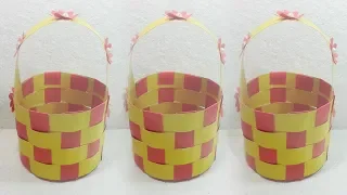 DIY Paper Basket  How to Make Easy Accordion Paper Basket for Chocolates  Christmas Gift