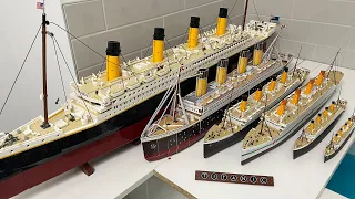 Review of All Ships Lined Up, Comparison of Length and Sizes [ Titanic, Britannic ]