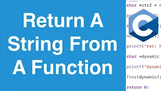 How To Return A String From A Function | C Programming Tutorial