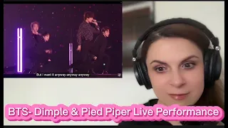 First time reaction to BTS- Dimple and Pied Piper Live Performance