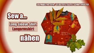 Langarmshirt nähen / Sew a long sleeve shirt *subtitled* DIY