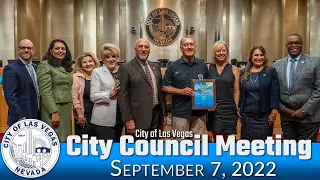 Las Vegas City Council Meeting 9-7-2022
