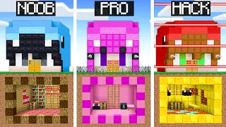 Minecraft Bunker NOOB vs Bunker PRO vs Bunker HACKER!