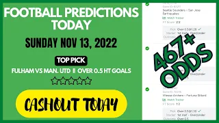 FOOTBALL PREDICTIONS TODAY 13/11/2022 | TODAY PREDICTIONS | BETTING TIPS | SPORTYBET TIPS