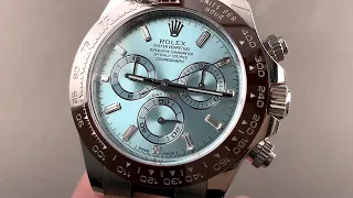 Rolex Daytona Platinum "Ice Blue" Diamond Hour Indices 116506 Rolex Watch Review