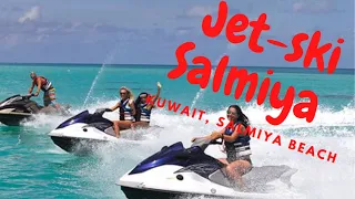 Jet-ski drift in Salmiya Marina Beach, Kuwait. شاطئ المارينا ، سالميه ، الكويت